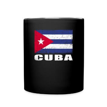 Cuba Flag Grunge Cuba Flag - Full Colour Mug - black - Front