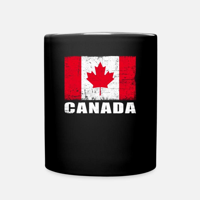 Kanada Flagge Grunge Kanada Fahne - Tasse einfarbig - Schwarz