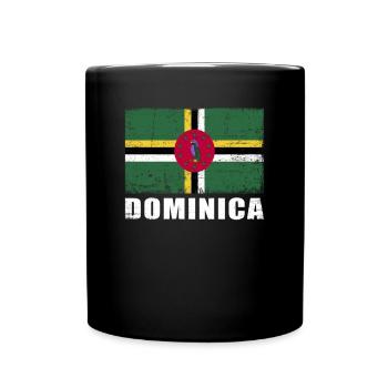 Dominica Flag Grunge Dominica Flag - Full Colour Mug - black - Front