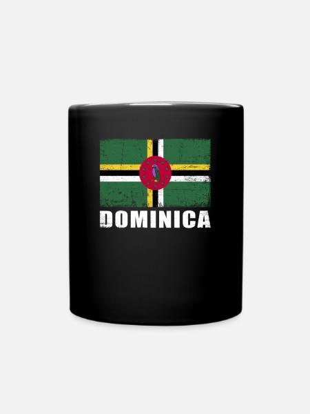 Dominica Flag Grunge Dominica Flag - Full Colour Mug - black