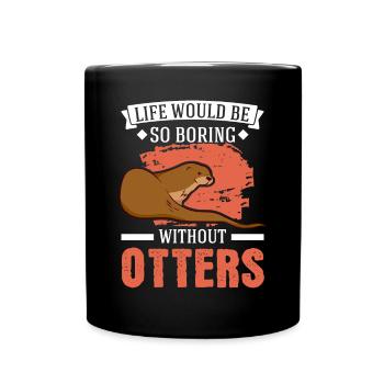 Otter Gift Otter Sea Otter - Full Colour Mug - black - Front