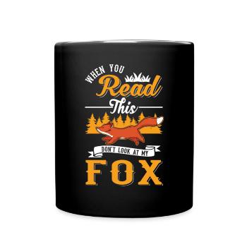 Fox Gift Red Fox - Full Colour Mug - black - Front