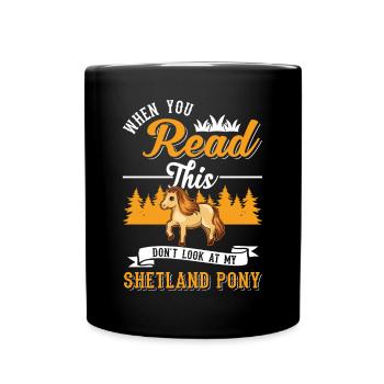 Shetland Pony Cadeau Shetty - Mug uni - noir - Devant