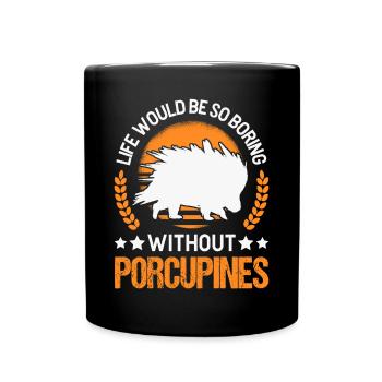 Porcupine Gift Porcupine - Full Colour Mug - black - Front