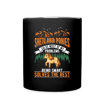Shetland Pony Cadeau Shetty - Mug uni - noir - Devant