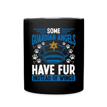 German Shepherd Police Dog Owner Police Animal - Full Colour Mug - black - Front