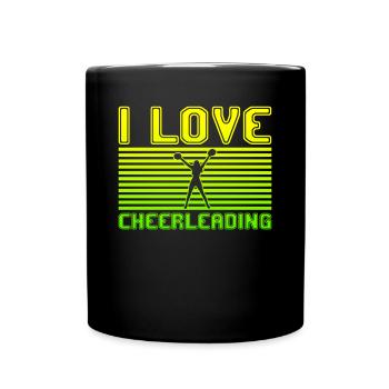 I love cheerleading - Tasse einfarbig - Schwarz - Vorne