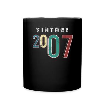 Millésime 2007 Anniversaire Année de naissance 2007 - Mug uni - noir - Devant