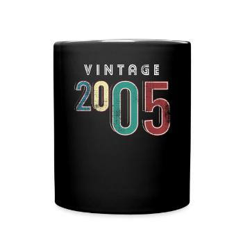 Vintage 2005 Birthday Year of birth 2005 - Full Colour Mug - black - Front