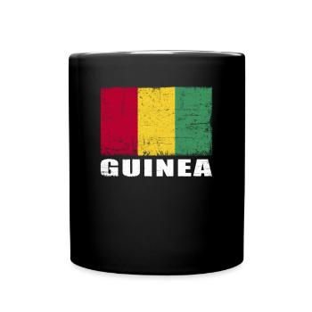 Drapeau de guinée Grunge Drapeau de Guinée - Mug uni - noir - Devant