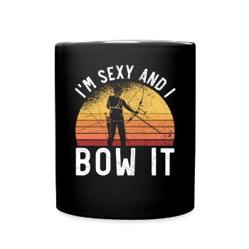 Je suis sexy et je l’incline Archer Shoot Arrow Tir à l’arc - Mug uni - noir - Devant