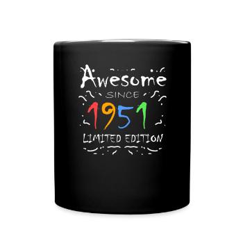 1951 - Jahrgang 1951 - Fantastisch seit 1951 - Tasse einfarbig - Schwarz - Vorne