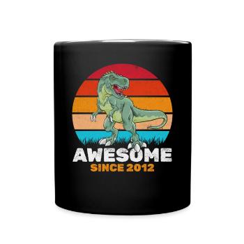 Fantastique depuis 2012 Amateur de dinosaures Dino - Mug uni - noir - Devant