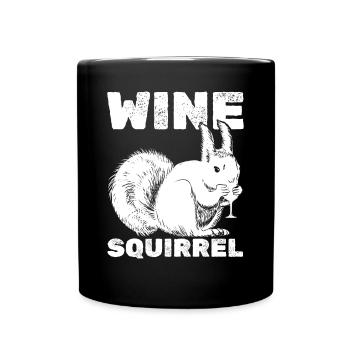 Écureuil Vin Écureuil - Mug uni - noir - Devant
