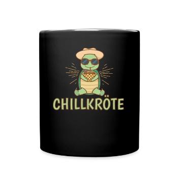 Chill Toad | Funny turtle lover - Full Colour Mug - black - Front
