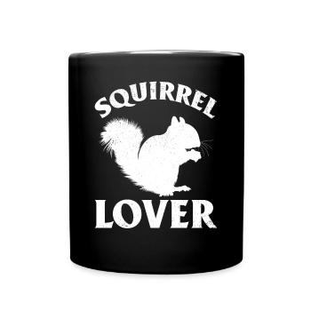 Eichhörnchenliebhaber süßes Eichhörnchen - Tasse einfarbig - Schwarz - Vorne