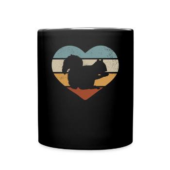 Squirrel Heart Squirrel Lover sweet - Full Colour Mug - black - Front