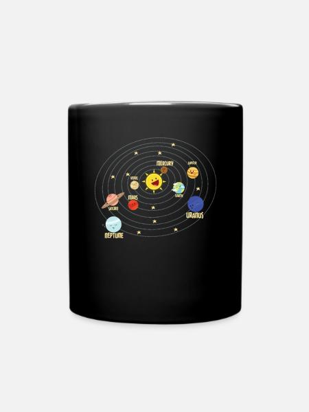 Astronaute Space Planet Système solaire - Mug uni - noir