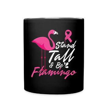Pink Flamingos AIDS Consciousness, AIDS Ribbon - Full Colour Mug - black - Front