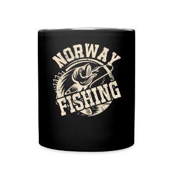 Norvège Pêche à la ligne Pêche - Mug uni - noir - Devant