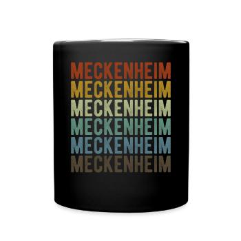 Meckenheim City Retro Vintage - Full Colour Mug - black - Front