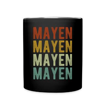 Mayen Stadt Retro Vintage - Tasse einfarbig - Schwarz - Vorne