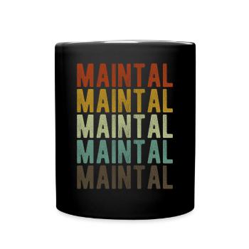 Maintal City Retro Vintage - Full Colour Mug - black - Front