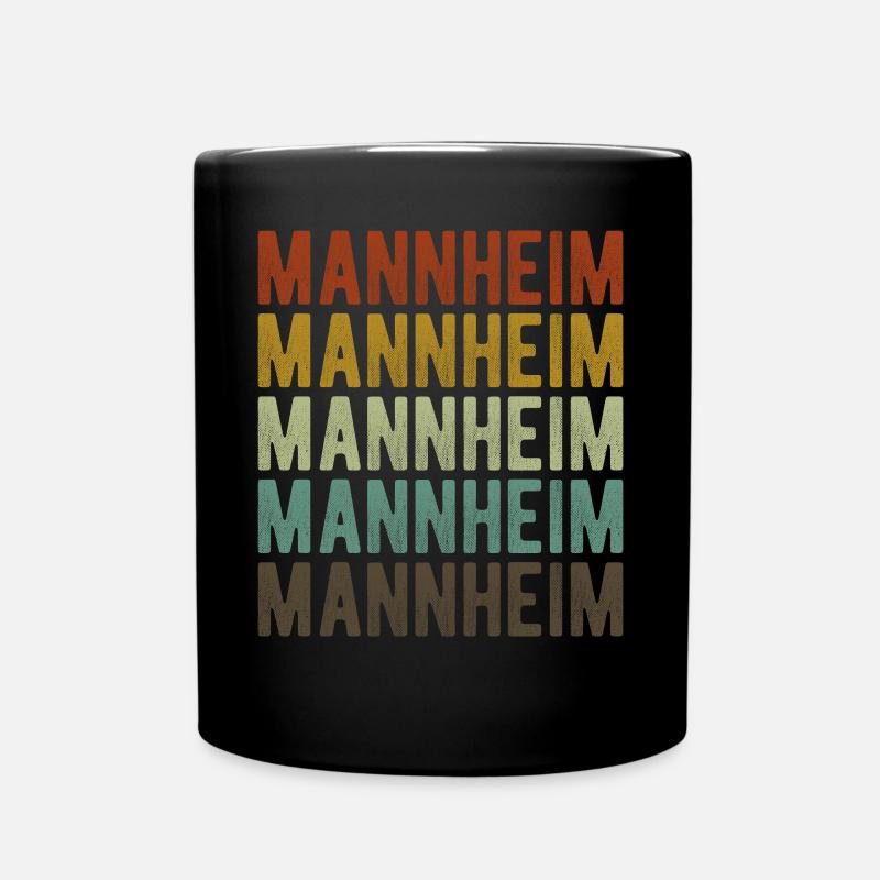 Mannheim Stadt Retro Vintage - Tasse einfarbig - Schwarz
