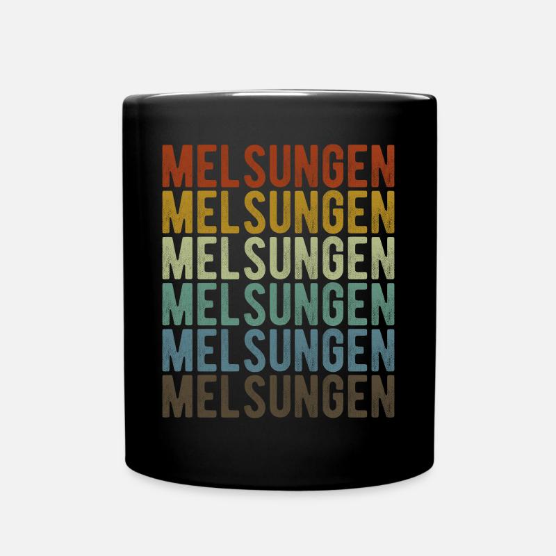 Melsungen Stadt Retro Vintage - Tasse einfarbig - Schwarz