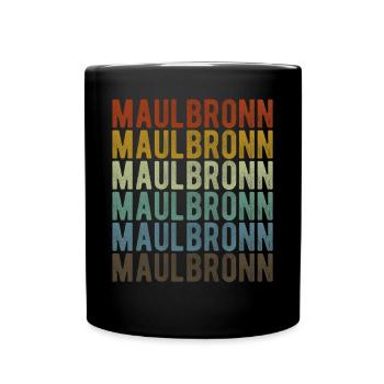 Maulbronn City Retro Vintage - Full Colour Mug - black - Front