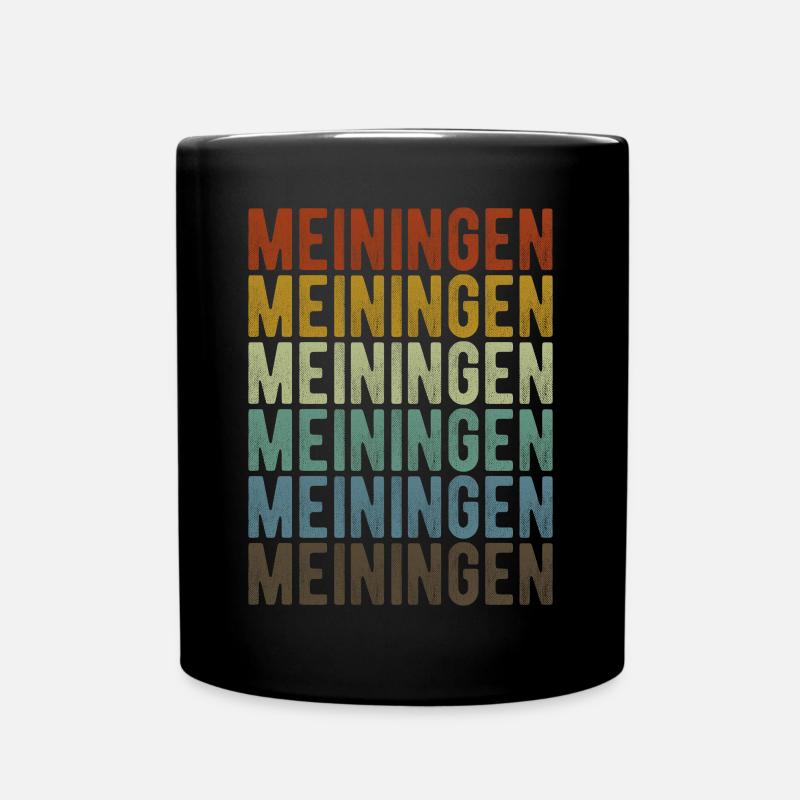 Meiningen Stadt Retro Vintage - Tasse einfarbig - Schwarz