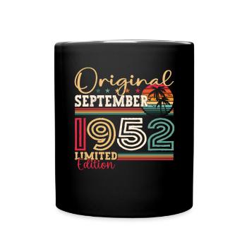 Original September Vintage 1952 Birthday Funny - Full Colour Mug - black - Front