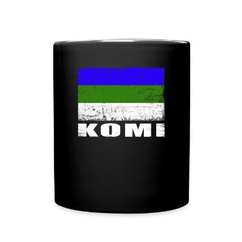 Drapeau Komi Grunge Drapeau Komi - Mug uni - noir - Devant