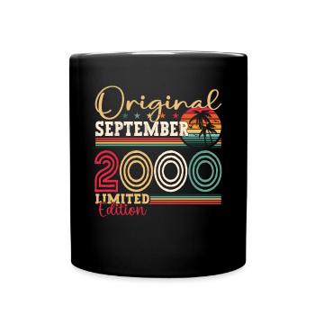 Original September Vintage 2000 Birthday Funny - Full Colour Mug - black - Front