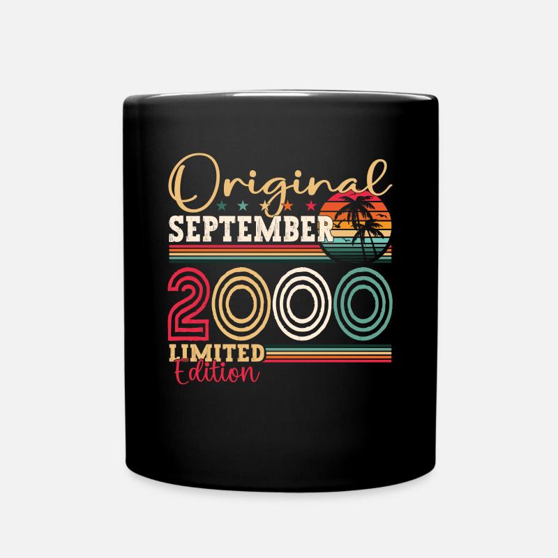 Original September Vintage 2000 Geburtstag Lustig - Tasse einfarbig - Schwarz