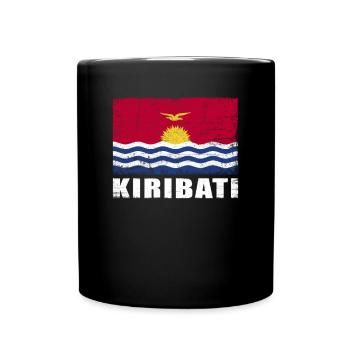 Kiribati Flagge Grunge Kiribati Fahne - Tasse einfarbig - Schwarz - Vorne