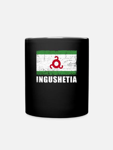 Drapeau de l’Ingouchie Grunge Drapeau de l’Ingouchie - Mug uni - noir