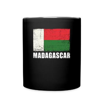 Madagascar Flag Grunge Madagascar Flag - Mug uni - noir - Devant