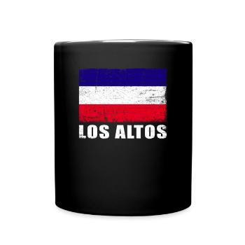 Los Altos Flag Grunge Los Altos Flag - Full Colour Mug - black - Front