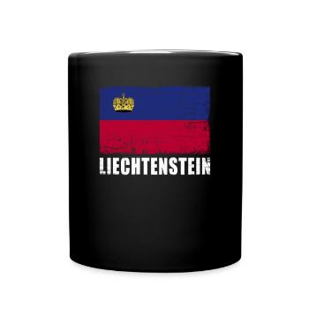 Liechtenstein Flagge Grunge Liechtenstein Fahne - Tasse einfarbig - Schwarz - Vorne