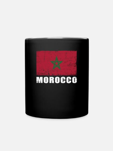 Maroc Drapeau Grunge Maroc Drapeau - Mug uni - noir