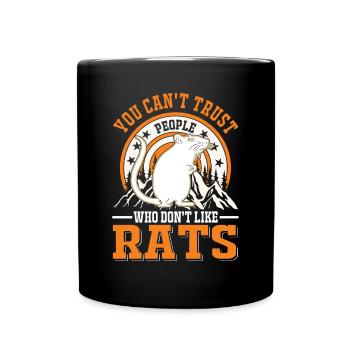 Rat Gift Domestic Rat Rat Owner - Full Colour Mug - black - Front