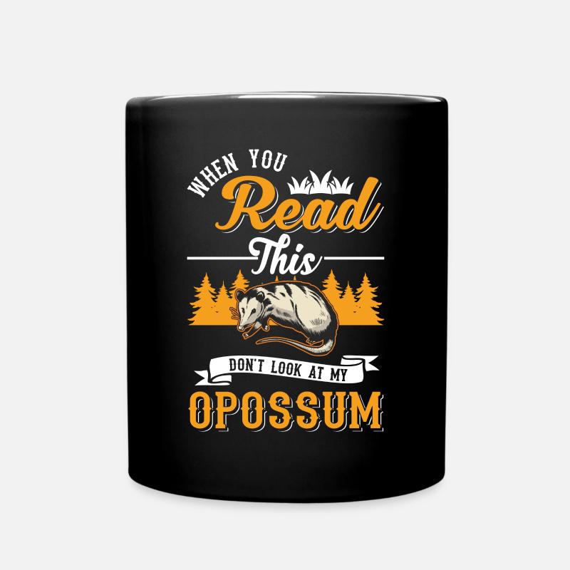 Opossum Geschenk Possum Beutelratte - Tasse einfarbig - Schwarz