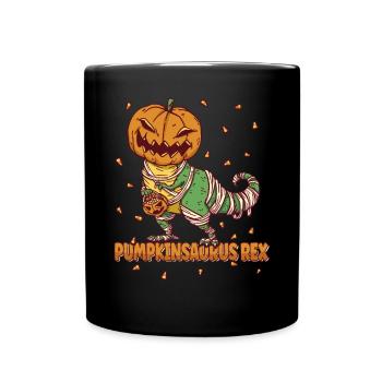 Pumpkinsaurus Dinosaure Drôle Halloween T Rex - Mug uni - noir - Devant