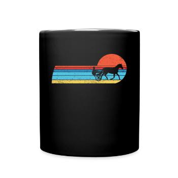 Trotting Horse Harness Equestrian Sport Horses - Full Colour Mug - black - Front