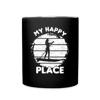 SUP Girl My Happy Place I Sports nautiques Stand Up - Mug uni - noir - Devant