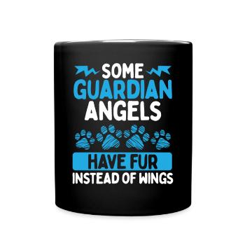Service Dog Owner Guardian Angle Service Dog - Full Colour Mug - black - Front