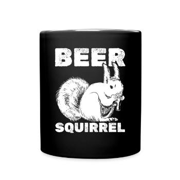 Squirrel, funny squirrel lover, - Full Colour Mug - black - Front