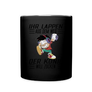 Aus Dem Weg Ihr Lappen der König Will Zocken Gamer - Tasse einfarbig - Schwarz - Vorne