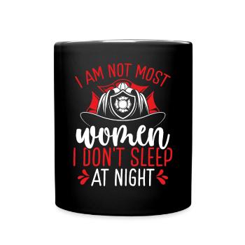 Pompier de nuit ne sont pas la plupart des femmes pompiers - Mug uni - noir - Devant